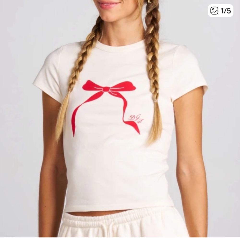 Dairy Boy Ribbed Baby Tee Cherry Ribbon Limited Edition - NWT